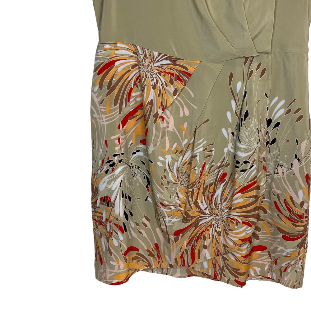 Lane Bryant Womens Size 18 Tan Dress Sleeveless Floral Printed Plus‎ Size - Picture 4 of 8